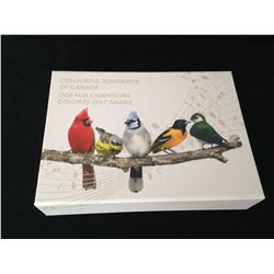 2015 - $10 Fine Silver Coins - Colourful Songbirds of Canada- Music Box Collector and Set