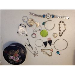 Ceramic Box With some used Jewellery