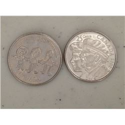 1999 and 2005 Canadian Quarter