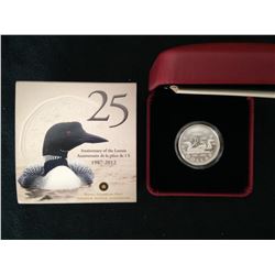 2012 - $1 Fine Silver Coin - 25th Anniversary of the Loonie