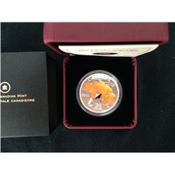 2012 - $20 Fine Silver Coin - Maple Leaf Crystal Raindrop