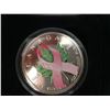 Image 2 : 2009 - $5 Fine Silver Coin -Breast Cancer Pink Ribbon