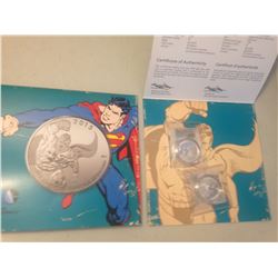 2 X 2015 - $20 Fine Silver Coin  -DC Comic Original Superman