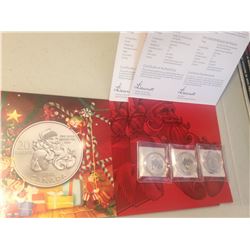 3 X 2013 - $20 Fine Silver Coin - Santa