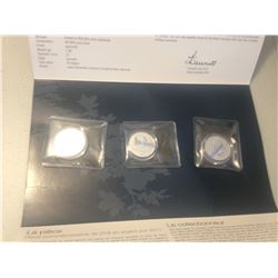 3 X 2011 - $20 Fine Silver Coin  - Canoe