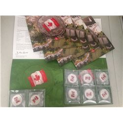 8 X 2015 - $25 Fine Silver Coin   - The 50th Anniversary of the Canadian Flag