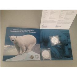 2 X 2014 - $50 Fine Silver Coin - The Polar Bear