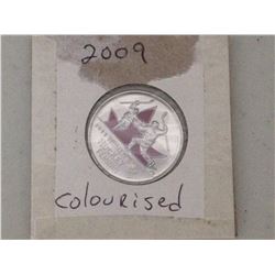 2009 - $0.25 cent Women's Ice Hockey, Colourised