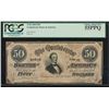 Image 1 : 1864 $50 Confederate States of American Note PCGS 55PPQ