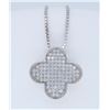 Image 1 : Sterling Silver Cubic Zirconia Pendant with Chain