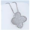 Image 3 : Sterling Silver Cubic Zirconia Pendant with Chain