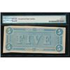 Image 2 : 1864 $5 Confederate States of America Note PMG 55EPQ