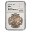 Image 1 : 1878 8TF $1 Morgan Silver Dollar Coin NGC MS63