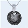 Image 1 : 14KT White Gold 1.39ctw Diamond Pendant with Chain