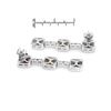 Image 2 : 14KT White Gold 1.34ctw Multi Color Sapphire and Diamond Earrings