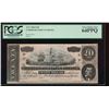 Image 1 : 1864 $20 Confederate States of America Note PCGS 64PPQ