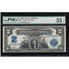 Image 1 : 1899 $2 Mini Porthole Silver Certificate PMG 55EPQ