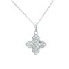 Image 1 : 14KT White Gold 0.37ctw Diamond Pendant with Chain