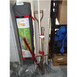 PITCH FORK AND RAKE AND PRUNER