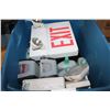Image 2 : TOTE OF SOAP DISPENSERS AND TOILET PAPER DISPENSERS AND EXIT SIGNS