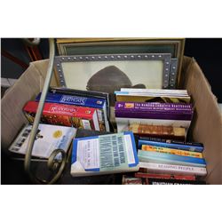 LARGE BOX OF BOOKS AND ESTATE GOODS