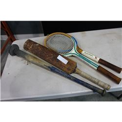 RACQUETS AND CRICKET BAT