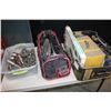 Image 1 : TOOL BAG AND BOX OF TOOLS ORGANIZER AND BATTERY CHARGER