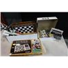Image 1 : BOX OF CHESS GAMES AND BOARDS