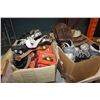 Image 1 : TWO BOXES OF NEW PET FRAMES COWBOY BOOTS AD SKATES
