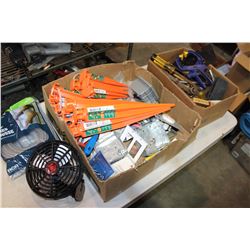 BOX OF TOOLS AND BOX OF HARDWARE