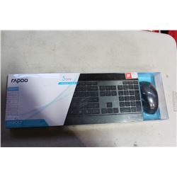 RAPOO WIRELESS KEYBOARD AND MOUSE