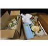 Image 1 : 2 BOXES ASSORTED DECORATIVE HOUSEWARES