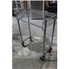 Image 1 : 2 ROLLING CHROME 2 TIER ADJUSTABLE RACK