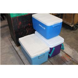 THREE CAMP COOLERS