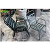 Image 2 : FOUR GREEN METAL STACKING CHAIRS