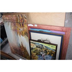 LOT OF OIL PAINTINGS AND PICTURES