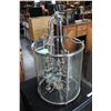 Image 1 : METAL AND GLASS MODERN CHANDELIER