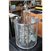 Image 2 : METAL AND GLASS MODERN CHANDELIER