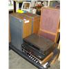 Image 1 : 4 VINTAGE SPEAKERS AND VARIOUS STEREO COMPONENTSS