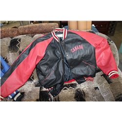 LARGE LEATHER WEATHER GEAR CANADA JACKET