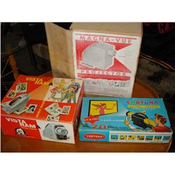 MAGNA VUE VISTA RAMA AND FORTUNA SLIDE PROJECTORS