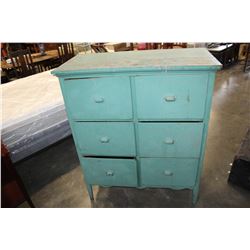 6 DRAWER PAINTED DRESSER