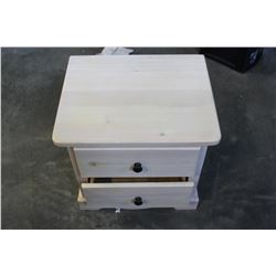 TWO DRAWER PINE NIGHTSTAND