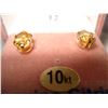Image 1 : 10KT YELLOW GOLD GENUINE CITRINE EARRINGS WITH APPRAISEL $300