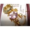 Image 1 : STERLING SILVER GOLD PLATED GENUINE PURPLE AND GREEN AMETHYST NECKLACE WITH APPRAISEL $1200.00
