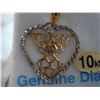 Image 1 : 10KT YELLOW GOLD DIAMOND FILIGREE PENDANT WITH CHAIN RETAIL $600.00