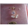 Image 1 : 10KT YELLOW GOLD CUBIC ZIRCONIA FLORAL PENDANT WITH APPRAISEL $450.00