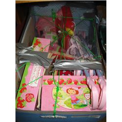 BOX OF STRAWBERRY SHORTCAKE TOYS AND COLLECTIBLES