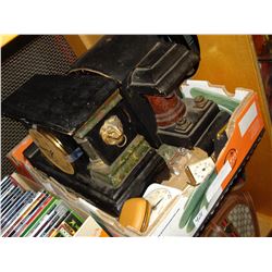 TRAY OF VINTAGE CLOCK PARTS
