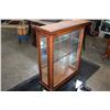 Image 2 : OAK HANGING CURIO W/MIRRORED BACK